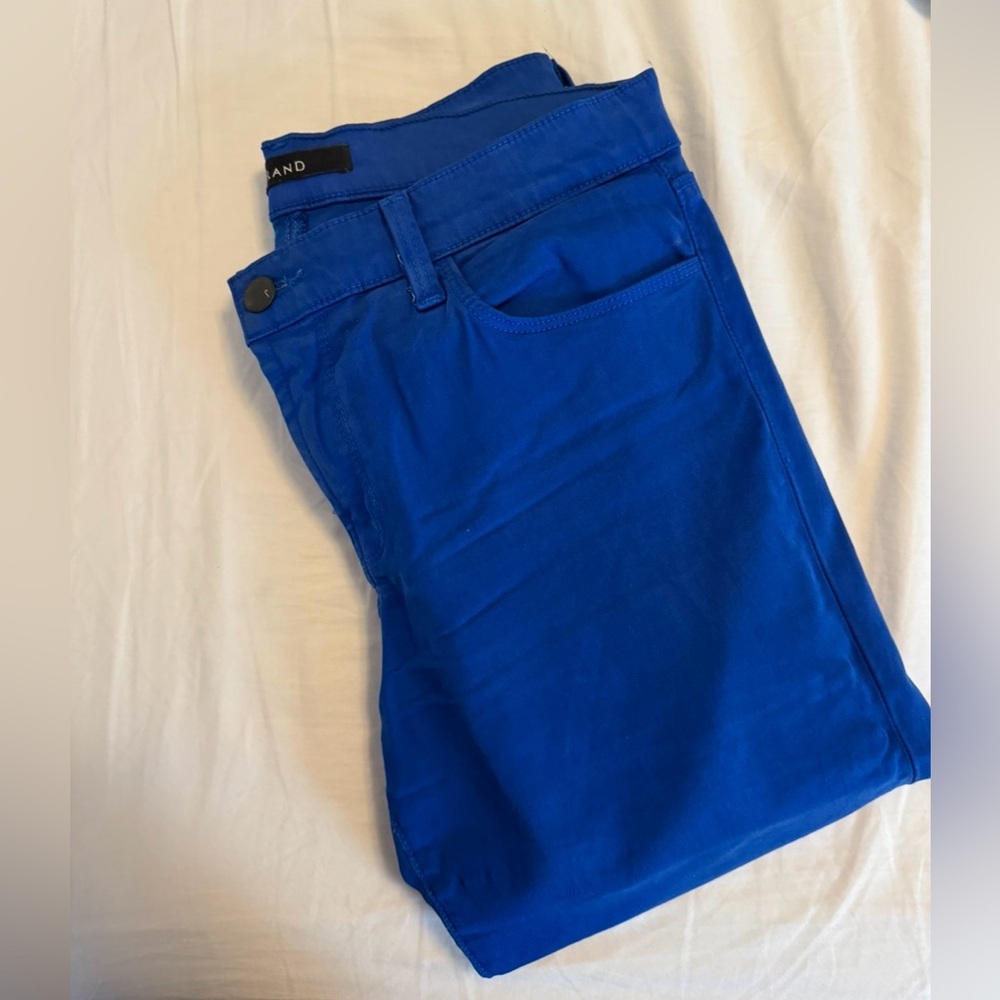 J Brand Blue Skinny Pants with zip ankles